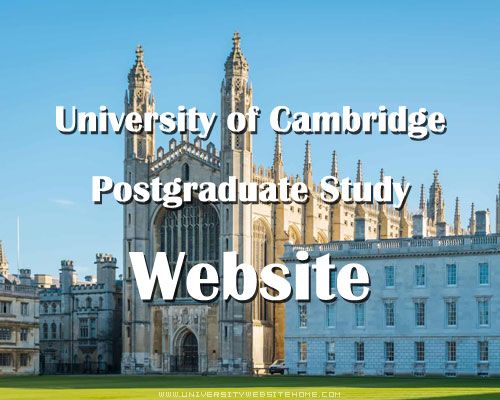 University of Cambridge Postgraduate Study Website