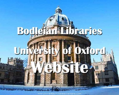 Bodleian Libraries University of Oxford Website